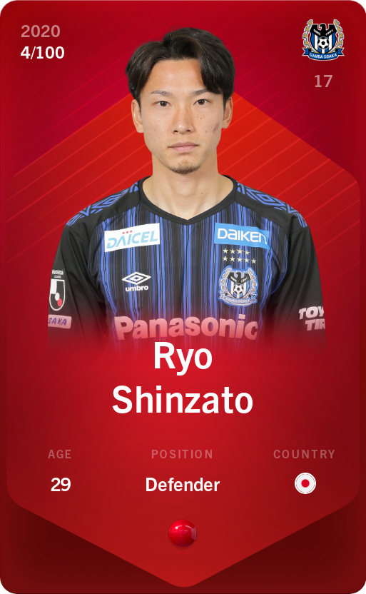 Sorare - Sorare Official - Ryo Shinzato 2020-21 • Rare 4/100 - NFT # 10741580358891685225069153539430229279344323529994996844040276668012785105598