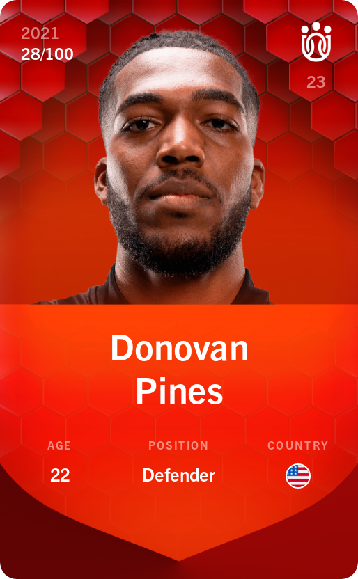 Sorare - Sorare Official - Donovan Pines 2021-22 • Rare 28/100 - NFT # 2300796990103983580559682581441552912479284274472104453791981896623698609116