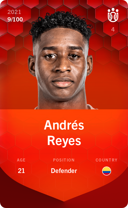 Sorare - Sorare Official - Andrés Reyes 2021-22 • Rare 9/100 - NFT # 31854061210419718009687640729213414422851378911316365249863774813872281306367