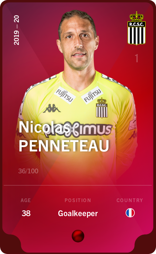 Sorare - Sorare Official - Nicolas Penneteau 2019-20 • Rare 36/100 - NFT # 52783922357958621178869929054894370685695067774951855407315496704008581799987