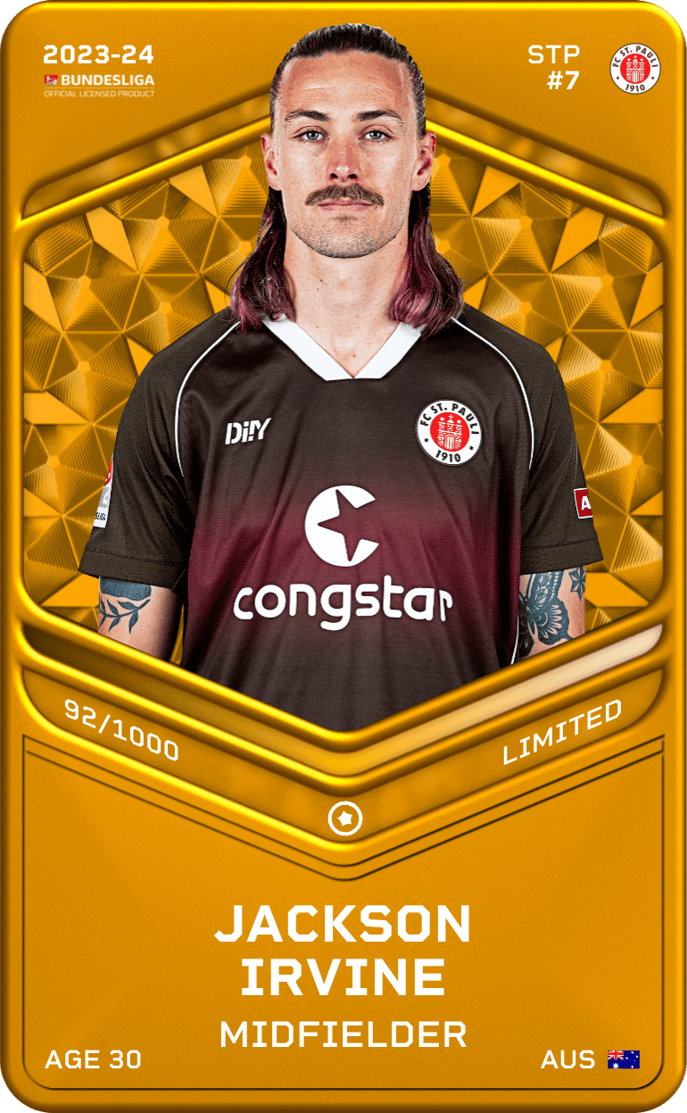 Jackson Irvine 2023-24 • Limited 92/1000