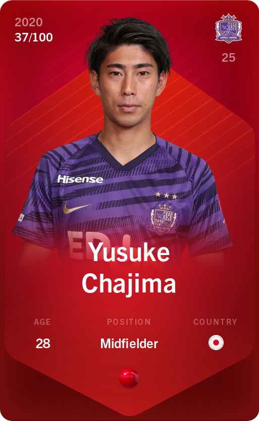 Sorare - Sorare Official - Yusuke Chajima 2020-21 • Rare 37/100 - NFT # 24066844412057385531778079888977491544217681792141602175246485404136290133644