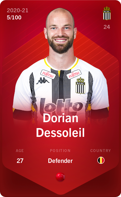 Sorare - Sorare Official - Dorian Dessoleil 2020-21 • Rare 5/100 - NFT # 13660408310567062203376111356410145269017900171617094276195659912753273405911