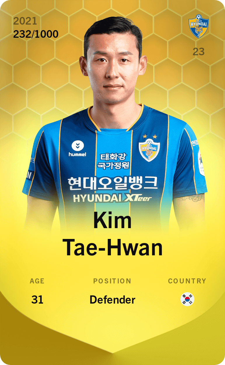 Kim Tae-Hwan 2021-22 • Limited 232/1000