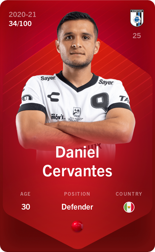 Sorare - Sorare Official - Daniel Cervantes 2020-21 • Rare 34/100 - NFT # 81633802173747744703115803096764092836494297815957067381476810274229038948958