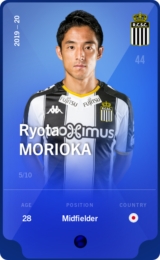 Sorare - Sorare Official - Ryota Morioka 2019-20 • Super Rare 5/10 - NFT # 30834581601047433697018273952018502949028863769845096553093730265430967719815