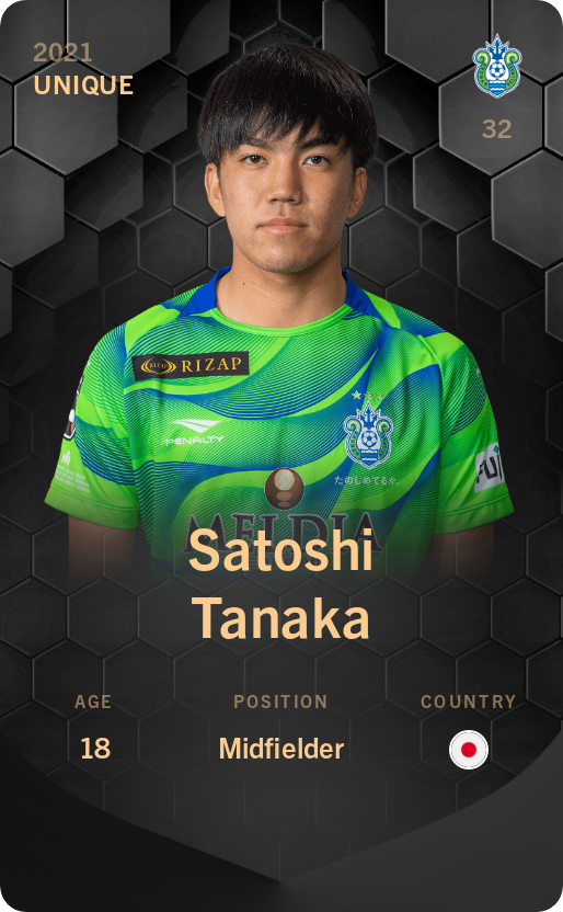 Sorare - Sorare Official - Satoshi Tanaka 2021-22 • Unique - NFT # 20316221089768089359817027984289631624708096692712514553336105346868727209682