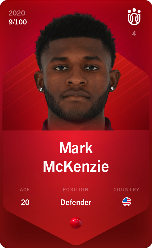 Sorare - Sorare Official - Mark McKenzie 2020-21 • Rare 9/100 - NFT # 30687328746101021241963964273763903933362131193459482386162236443580717019949