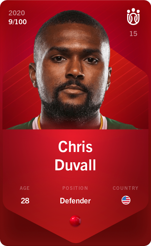 Sorare - Sorare Official - Chris Duvall 2020-21 • Rare 9/100 - NFT # 22670731560911352291681191277652249756860187216201194548414047046217756863819