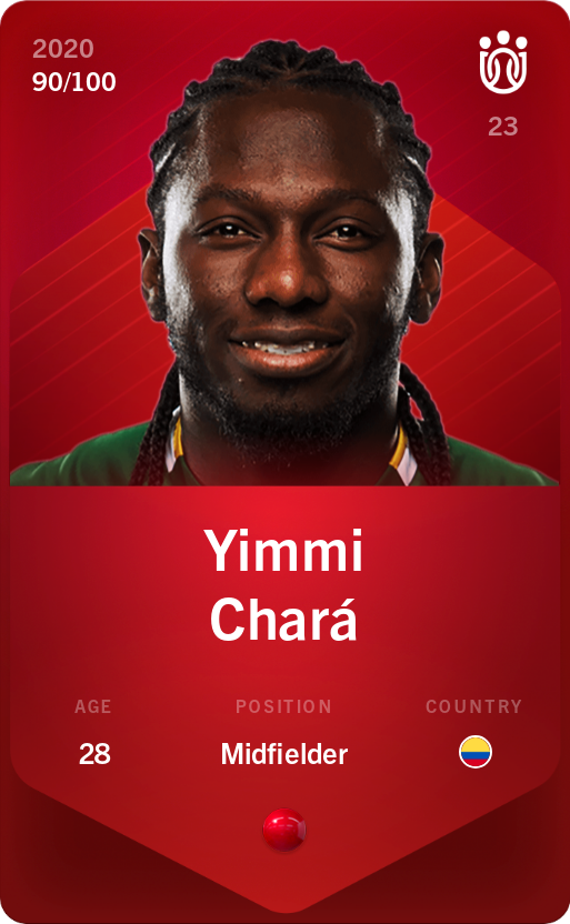 Sorare - Sorare Official - Yimmi Chará 2020-21 • Rare 90/100 - NFT # 70904897621647507327935759035859271528333218360772350566744452796782342636389