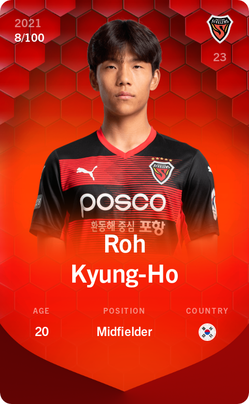 Sorare - Sorare Official - Roh Kyung-Ho 2021-22 • Rare 8/100 - NFT # 69027999069934756218688387095882263555990466954065792767254163144672304036711