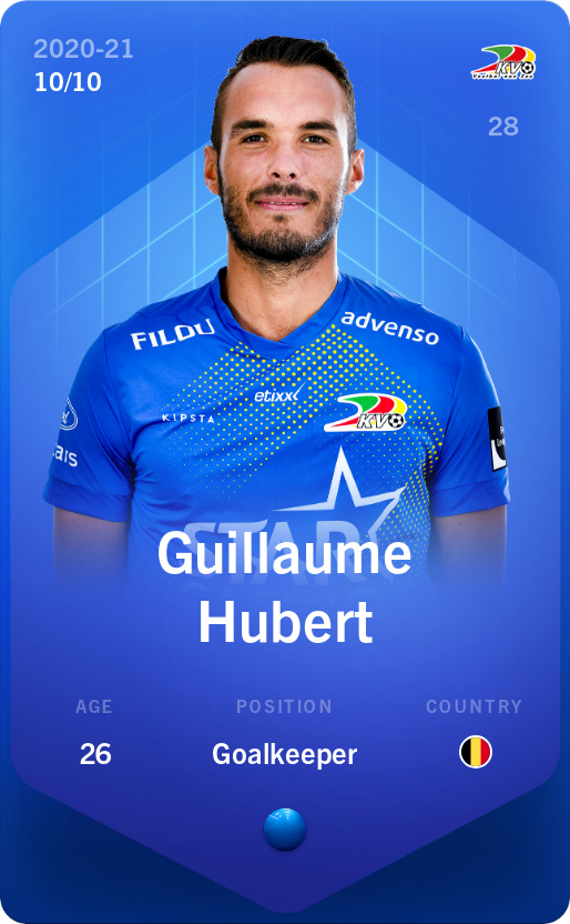 Sorare - Sorare Official - Guillaume Hubert 2020-21 • Super Rare 10/10 - NFT # 107891268282387214649772498924749149939459845408925383354709322988659822525430
