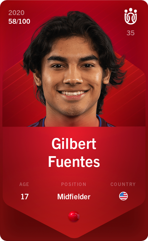 Sorare - Sorare Official - Gilbert Fuentes 2020-21 • Rare 58/100 - NFT # 60108970776927703560237601740385719382644043231316312399238976453560578420560