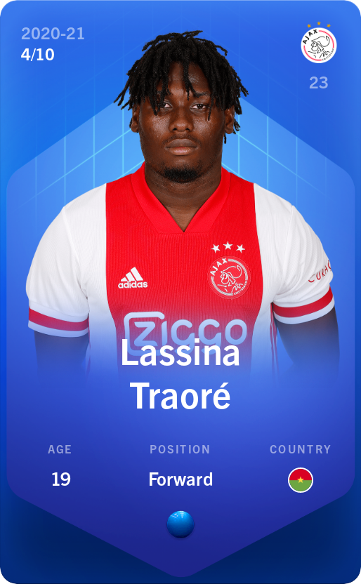 Sorare - Sorare Official - Lassina Traoré 2020-21 • Super Rare 4/10 - NFT # 36180970635147028115634556394933891670436038311940296915378668052247726067297