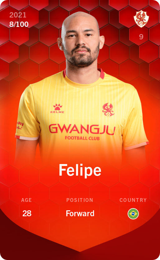 Sorare - Sorare Official - Felipe 2021-22 • Rare 8/100 - NFT # 70750986026109983557622370438702795499398010086864637999932708366725099832210