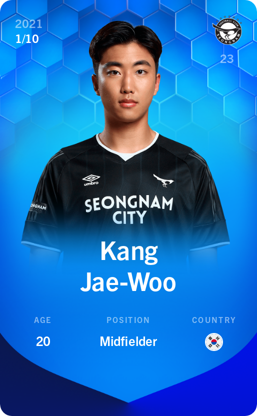 Sorare - Sorare Official - Kang Jae-Woo 2021-22 • Super Rare 1/10 - NFT # 96843689285535030937282904489509337563255392414509875501427528015359539796739