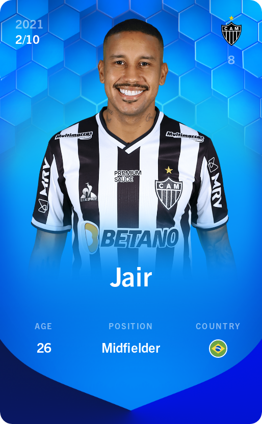 Sorare - Sorare Official - Jair 2021-22 • Super Rare 2/10 - NFT # 82787438893310446393917686385263940811108966736550648326772750581582430667155