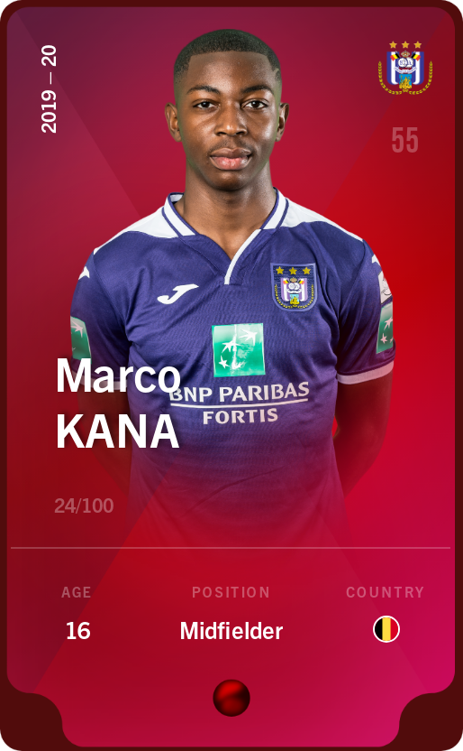 Sorare - Sorare Official - Marco Kana 2019-20 • Rare 24/100 - NFT # 61206952448457762041302445421554723247170144274965905502649267934391775134123