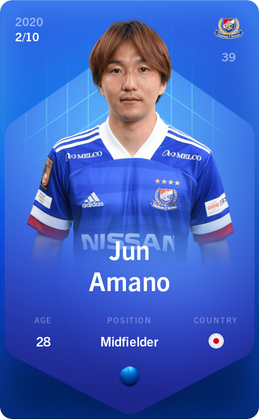 Sorare - Sorare Official - Jun Amano 2020-21 • Super Rare 2/10 - NFT # 110167839484348785587655004808031177942341069690572411865539438329529789626405