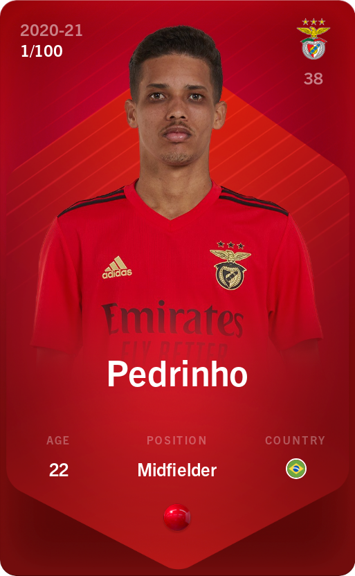 Sorare - Sorare Official - Pedrinho 2020-21 • Rare 1/100 - NFT # 112413740810191826118734987668642431233374136736924735528301806718884348222217