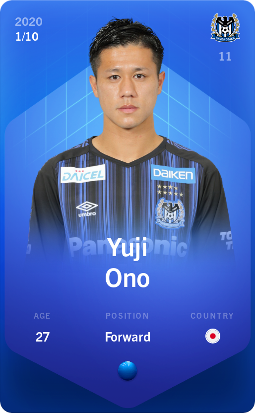 Sorare - Sorare Official - Yuji Ono 2020-21 • Super Rare 1/10 - NFT # 67441434571525786343331105973471308972482090866230123806129654372957534561100