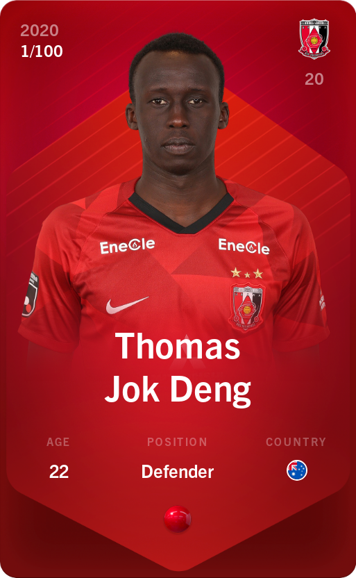 Sorare - Sorare Official - Thomas Jok Deng 2020-21 • Rare 1/100 - NFT # 8942368619234644015396672907929896203018783297154620865033860080681697934927