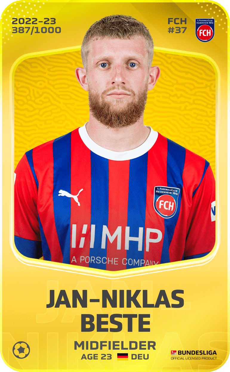 Jan-Niklas Beste 2022-23 • Limited 387/1000