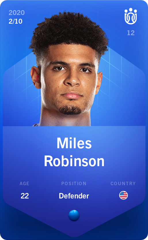 Sorare - Sorare Official - Miles Robinson 2020-21 • Super Rare 2/10 - NFT # 2753250446675186482030739929738099154392410571067830171554547123426994464881