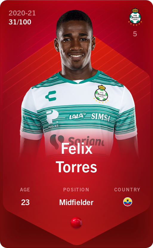 Sorare - Sorare Official - Felix Torres 2020-21 • Rare 31/100 - NFT # 114024038478118515184985892770377598871733299066106025876789171173123026145524