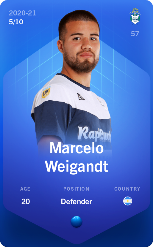 Sorare - Sorare Official - Marcelo Weigandt 2020-21 • Super Rare 5/10 - NFT # 81419305092329845159214749084930897899686428335220984965362645317912170888225