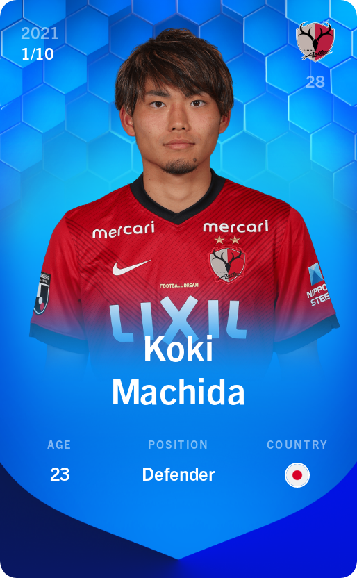 Sorare - Sorare Official - Koki Machida 2021-22 • Super Rare 1/10 - NFT # 111064364886239605362852838432899346202199872044362434205971525143844347918996