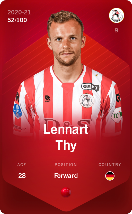 Sorare - Sorare Official - Lennart Thy 2020-21 • Rare 52/100 - NFT # 4388126369388787145066932233229514530445958795685879888541865529825345886854