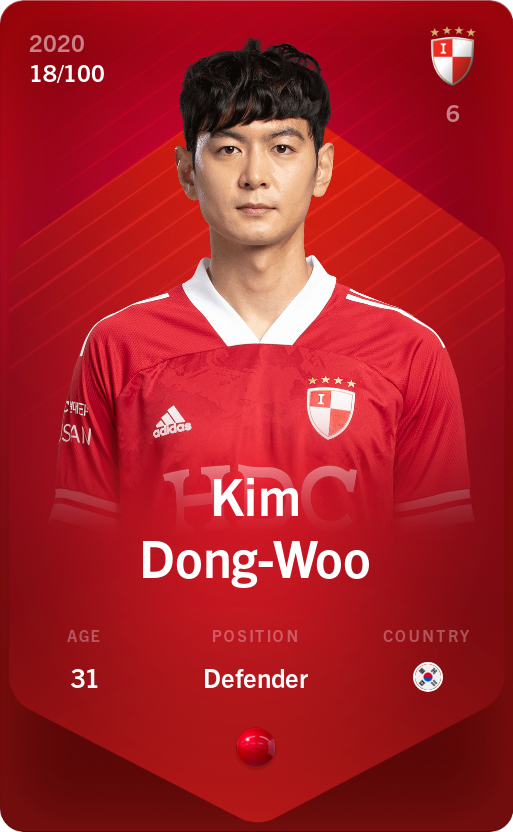 Sorare - Sorare Official - Kim Dong-Woo 2020-21 • Rare 18/100 - NFT # 106176806827175323136045633302740371663156169547378884432481975894483171094241