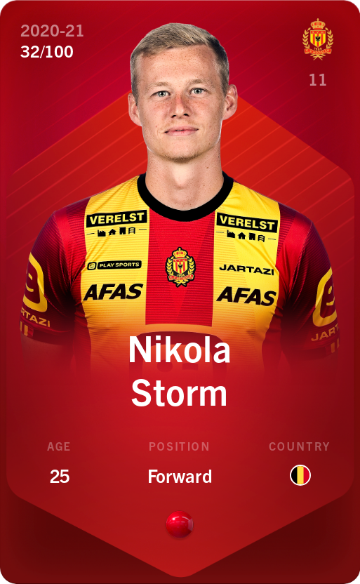 Sorare - Sorare Official - Nikola Storm 2020-21 • Rare 32/100 - NFT # 4926773829750206947335471639288467463911004274304125358167281758684152503542