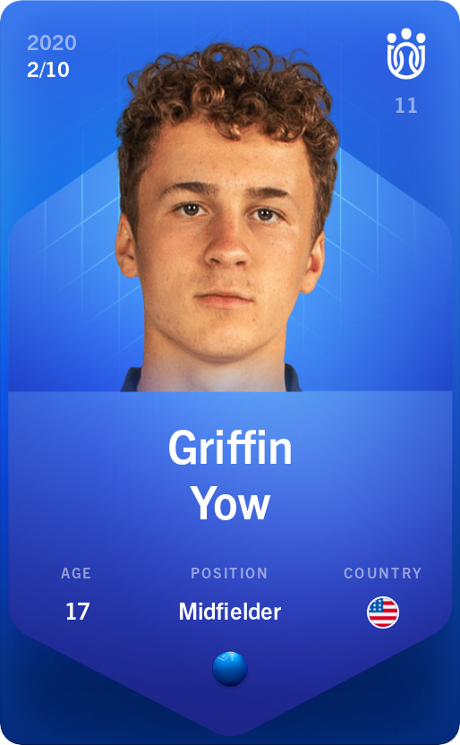 Sorare - Sorare Official - Griffin Yow 2020-21 • Super Rare 2/10 - NFT # 23473680679051775010918951585111876215705255220098276916635251745703910566033