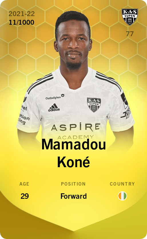 Sorare - Sorare Official - Mamadou Koné 2021-22 • Limited 11/1000 - NFT # 13079458350553177010766033601439620217521551236840470976018597894702563420371