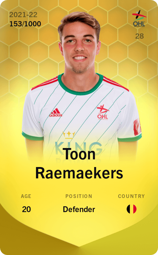 Toon Raemaekers 2021-22 • Limited 153/1000