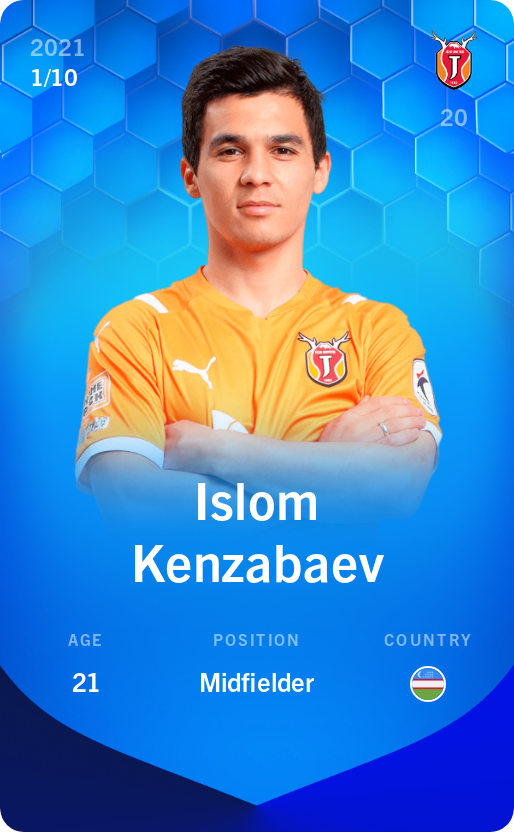 Sorare - Sorare Official - Islom Kenzabaev 2021-22 • Super Rare 1/10 - NFT # 52402815347179328943808573904667295695820071535214660192852716626820597358208