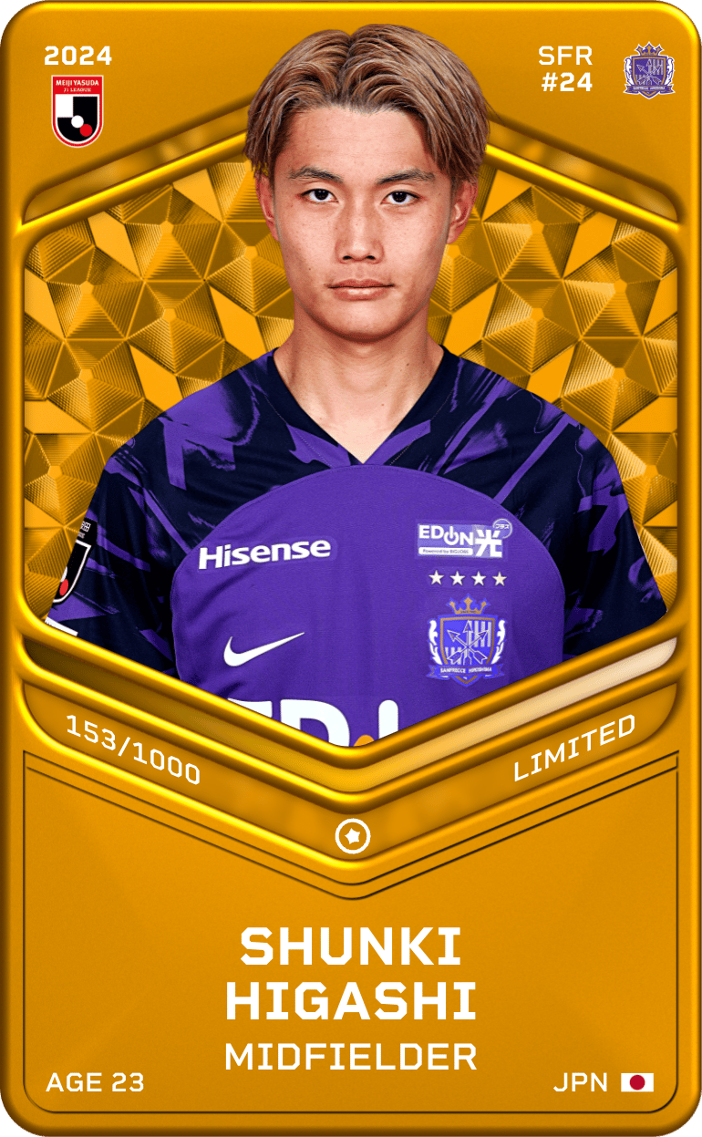Shunki Higashi 2024-25 • Limited 153/1000