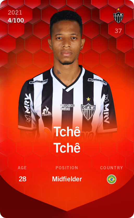 Sorare - Sorare Official - Tchê Tchê 2021-22 • Rare 4/100 - NFT # 101912319299304194770403893625000621209758527433533153675518231560099649108881