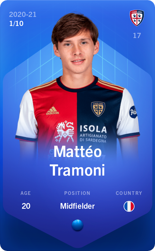 Sorare - Sorare Official - Mattéo Tramoni 2020-21 • Super Rare 1/10 - NFT # 98136836390750849901056177811676069868724922095604838878336911467652559246736