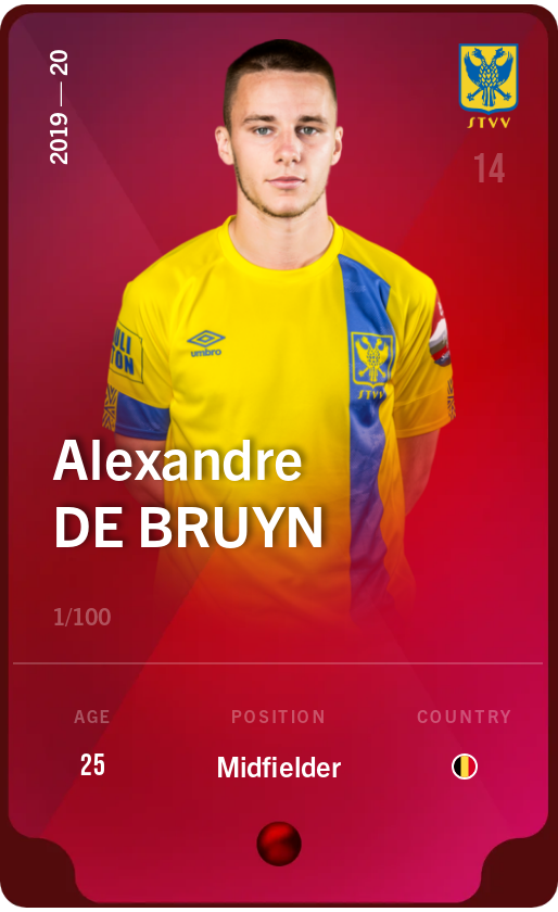 Sorare - Sorare Official - Alexandre De Bruyn 2019-20 • Rare 1/100 - NFT # 48635815737022810201282414631106789047062037948764570464833714802977562681159