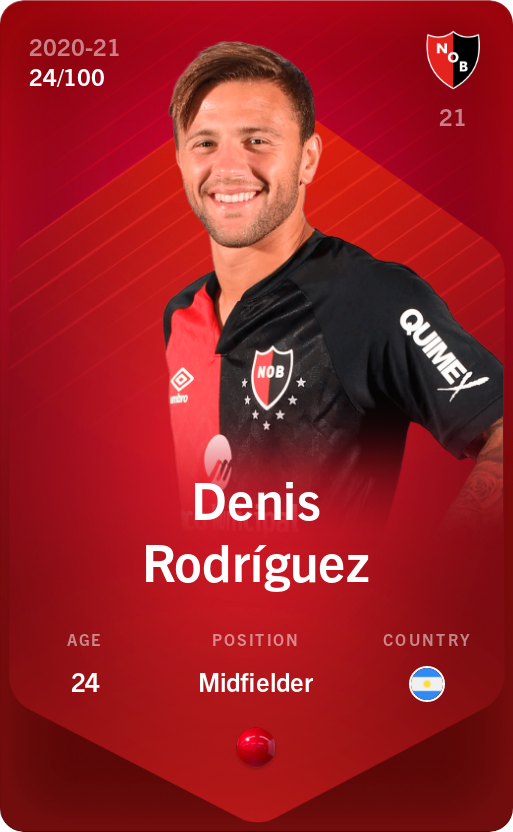 Sorare - Sorare Official - Denis Rodríguez 2020-21 • Rare 24/100 - NFT # 47519073598062903134280782996406607117954313507945778140715016290421843057358