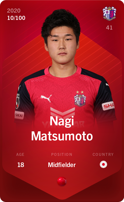 Sorare - Sorare Official - Nagi Matsumoto 2020-21 • Rare 10/100 - NFT # 4889508225276840033653733961311185307187434579699859410572111233101465831961