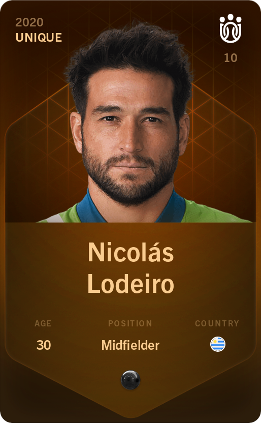 Sorare - Sorare Official - Nicolás Lodeiro 2020-21 • Unique - NFT # 62217101977593343143515342256491660830363245614740750864556545781324184861762