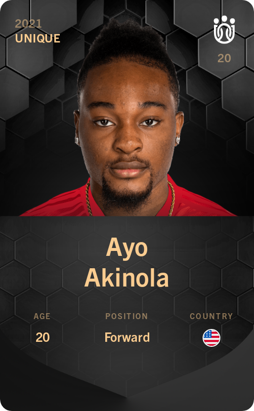 Sorare - Sorare Official - Ayo Akinola 2021-22 • Unique - NFT # 38792955267340163124683824088420201167837688156446614418198906311901023712506
