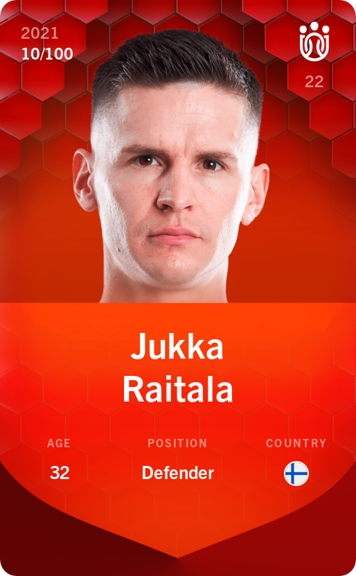 Sorare - Sorare Official - Jukka Raitala 2021-22 • Rare 10/100 - NFT # 107140339600448877413534868196628364074406429061812344545887586270288829979698