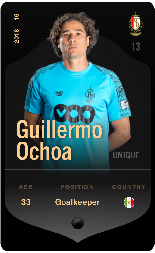 Sorare - Sorare Official - Guillermo Ochoa 2018-19 • Unique - NFT # 64052980381934940363786687561503413264331058211215428110791051455163699797283