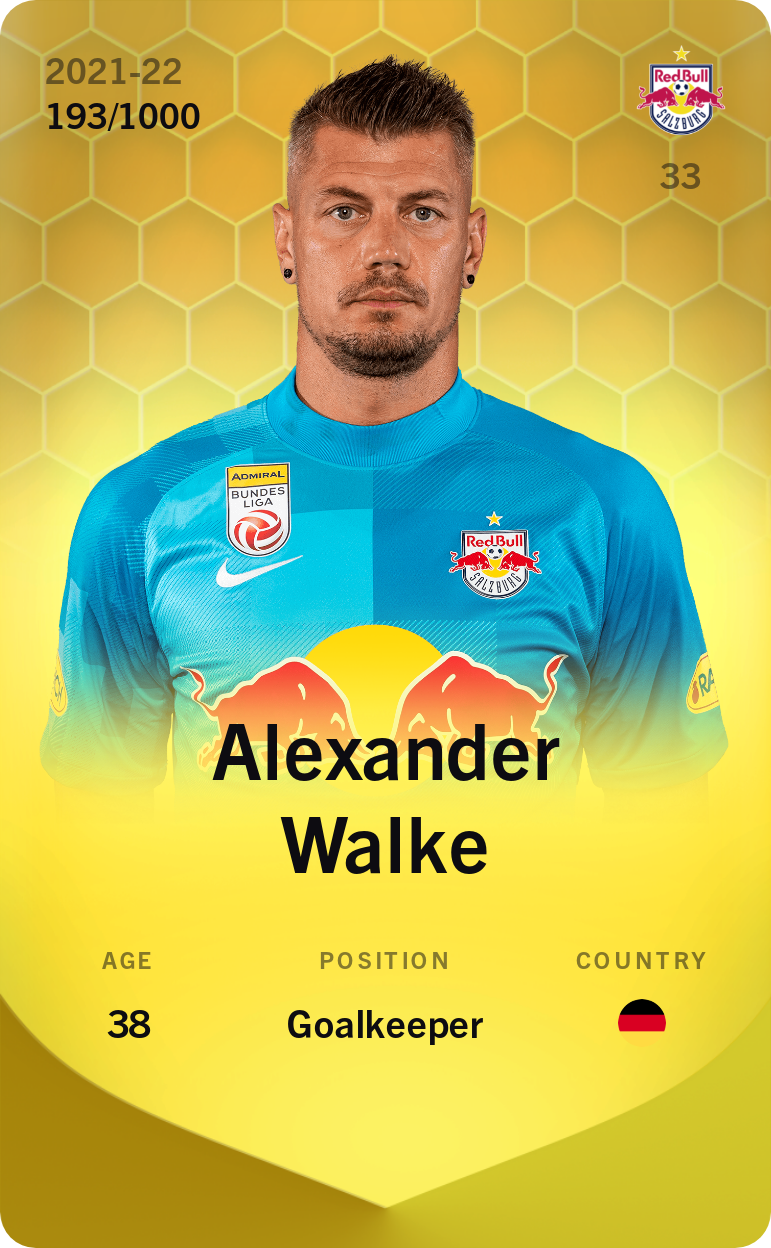 Sorare - Sorare Official - Alexander Walke 2021-22 • Limited 193/1000 - NFT # 105551472625420611103300942295897497912774844620012584161999192680642138986276