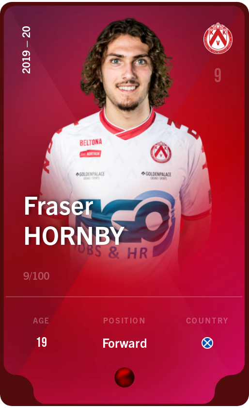 Sorare - Sorare Official - Fraser Hornby 2019-20 • Rare 9/100 - NFT # 44030737852699267156702237882762712546807513781694491883435343783514117345977